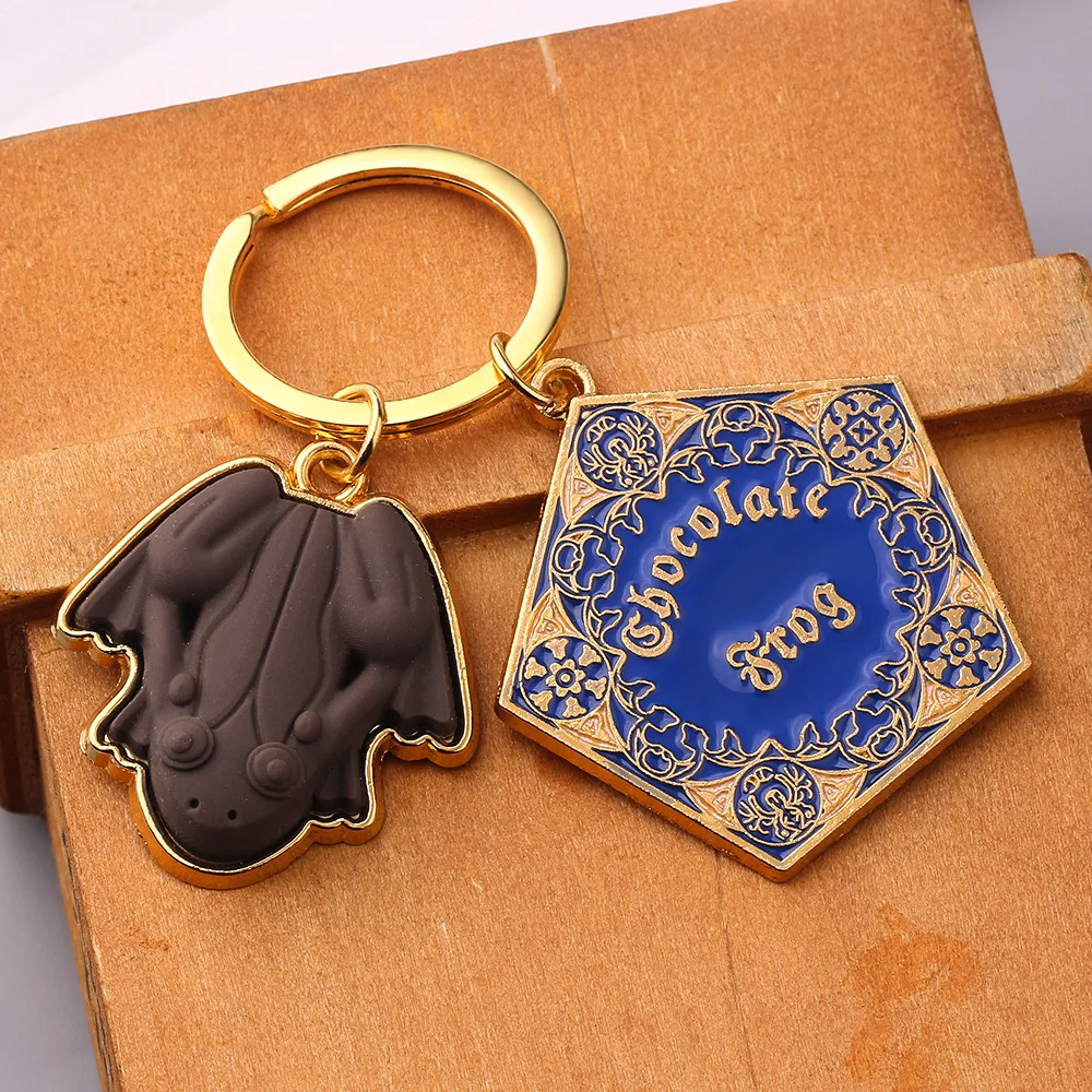 Fashion Chocolate Frog Key Chain Key Ring Anything from Trolleys Wizard Magic World Cosplay Keychain Keyring Jewelry Accessories