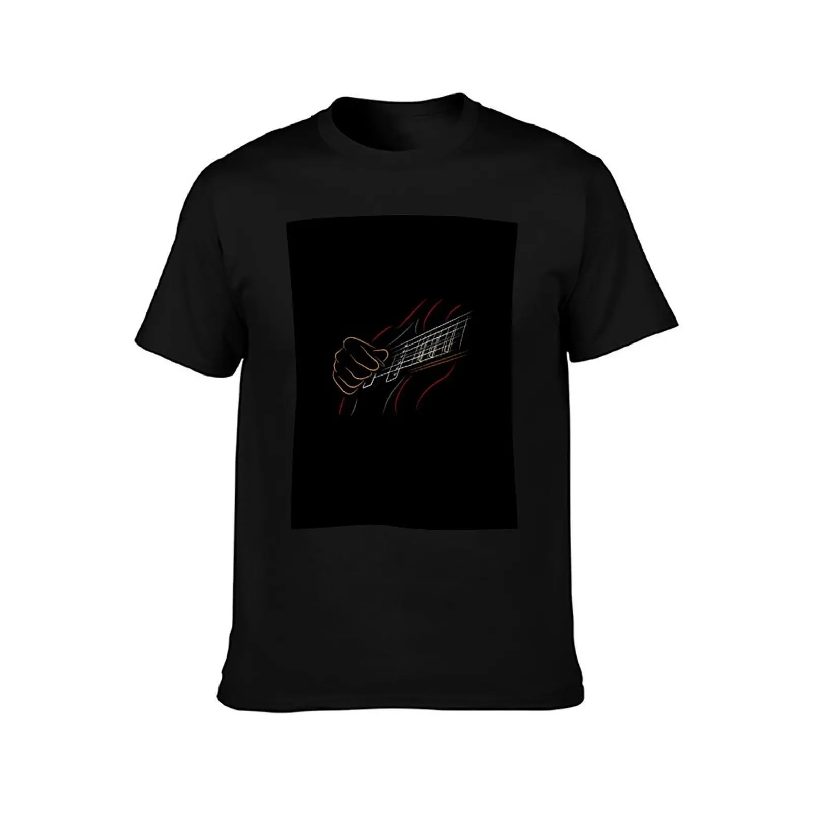 Electric Guitar Picking T-Shirt Casual Trendy Short Sleeve T-Shirt