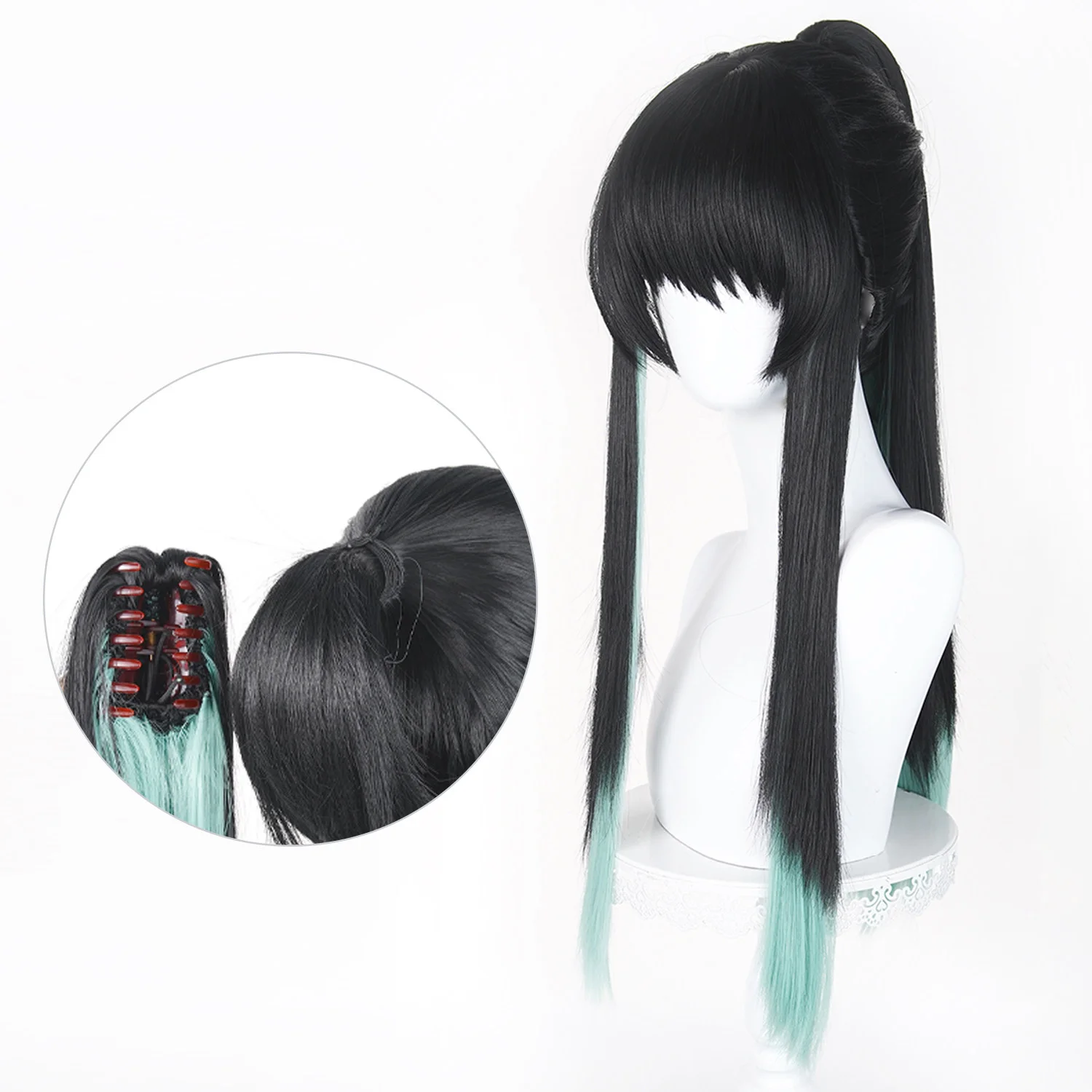 Anime Muichiro Tokito Cosplay Wig Muichiro Tokito Cosplay Hair For Comicon Party Adult Women Men