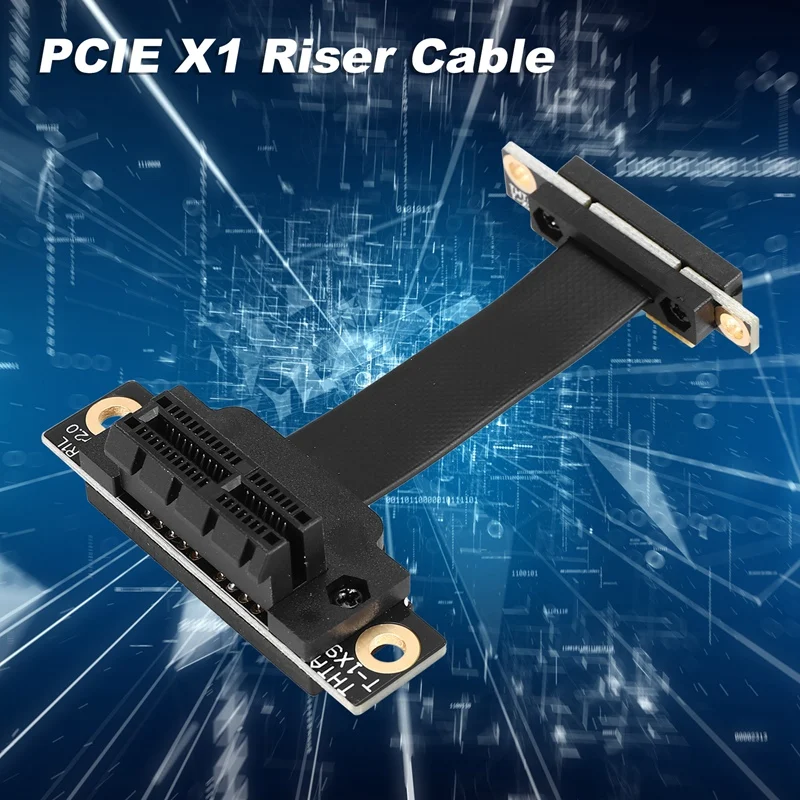 PCIE X1 Riser Cable Двойной 90-градусный прямоугольный удлинительный кабель Pcie 3.0 X1 к X1 8 Гбит/с PCI Express 1X Riser Card