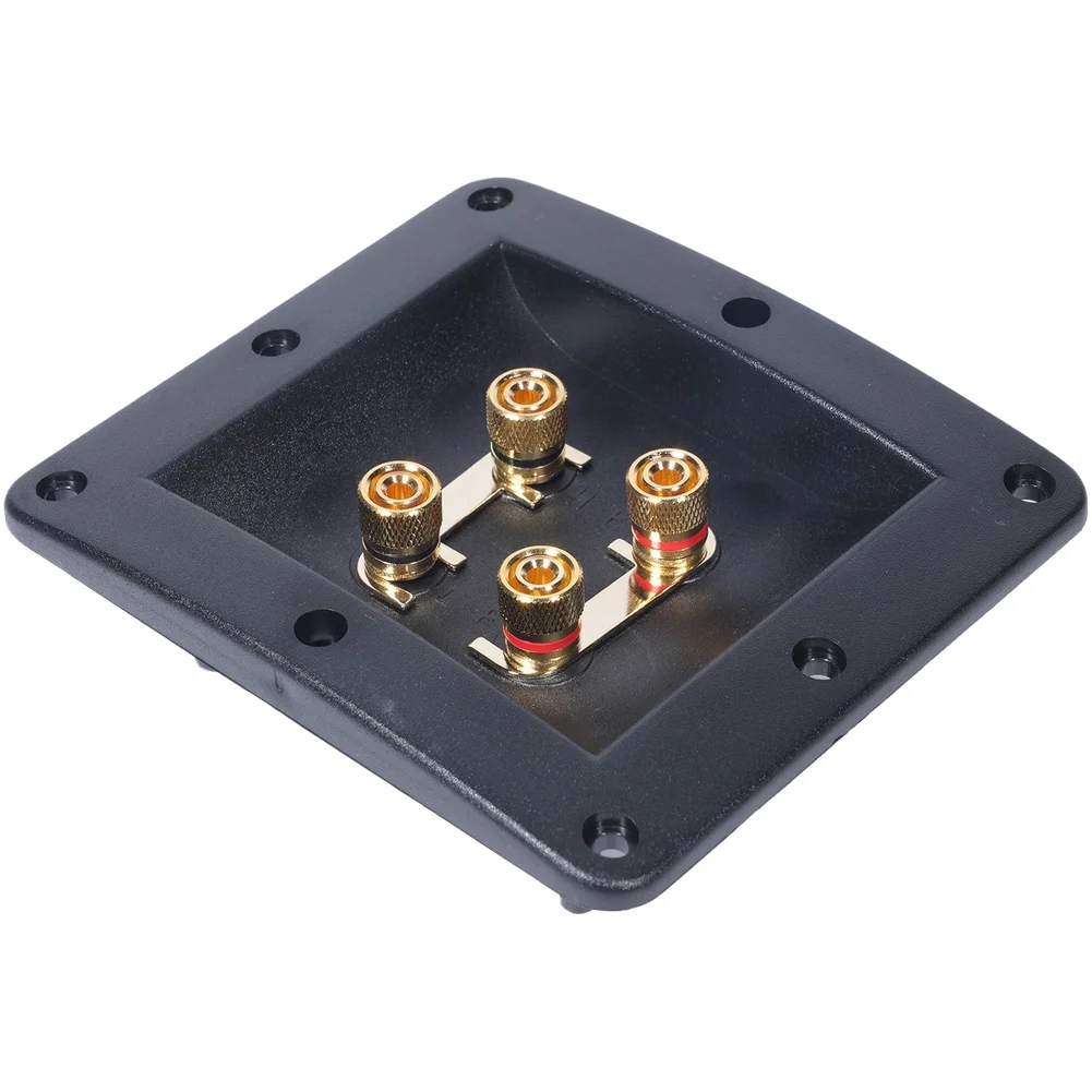 4 Position Speaker Terminal Cup Connector with ABS Construction and Gold Plated Copper Terminals for Optimal Signal Transmission