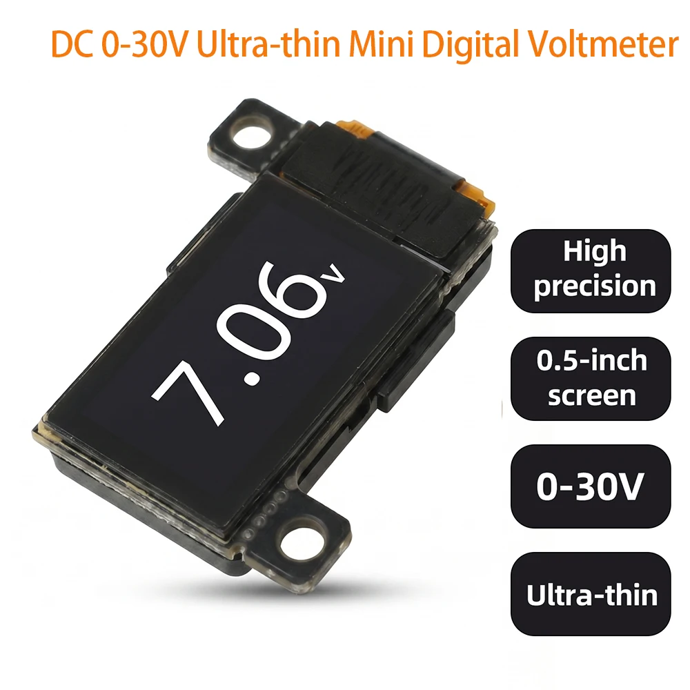 Ultra-Slim Voltmeter Mini Digital Voltage Tester 0.5