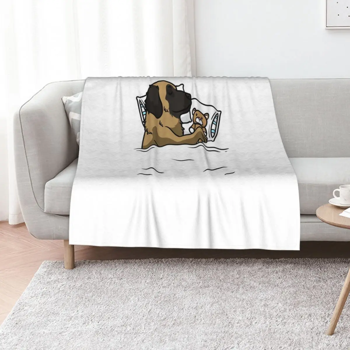 Leonberger Dog Official Sleeping Shirt Throw Blanket Soft Beds blankets ands Bed Loose Plaid valentine gift ideas Blankets