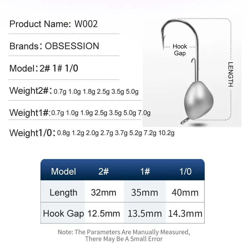 Obsession Crank Jig Head con púas – Anzuelos para vinilo y lubina
