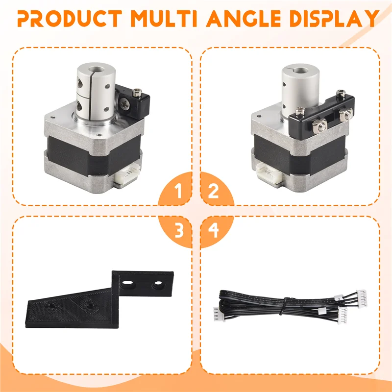AY14 -For Ender 3 Dual Z Axis Upgrade Kit With Lead Screw Stepper Motor,3D Printer Accessories Parts For Creality Ender 3