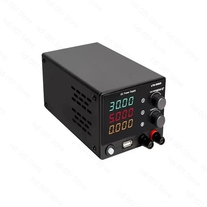 Mini Adjustable DC Regulated Power Supply 30V 5A ETM 305MS For Phone And Computer Repair Stable Output Fine Tuning Compact Size