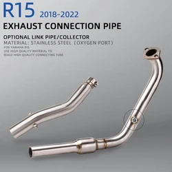 Slip-On For YAMAHA YZF-R15 YZF R15 V3 R125 MT15 MT-15 2017 - 2023 Motorcycle Exhaust Escape Moto Muffler Front Middle Link Pipe