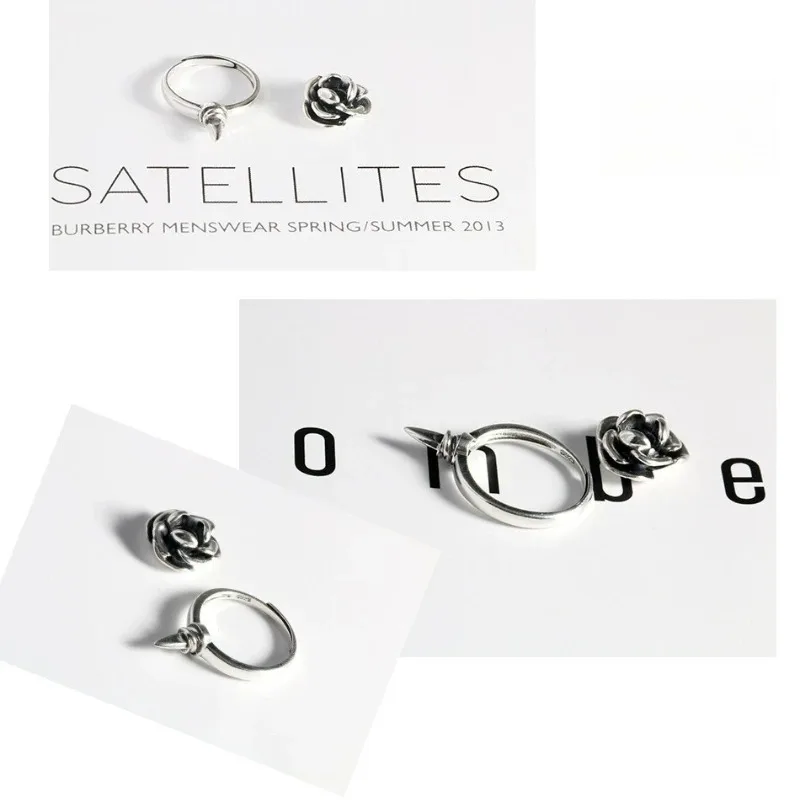 Dunkelrosen-Verteidigungsring, drehbarer Stachelring mit offenem Ende, Damen-Dekoration, Sicherheitsschutz, multifunktionaler Fingerring – Detail 6