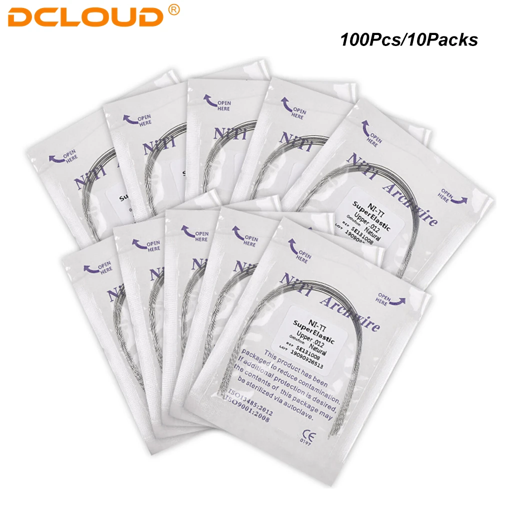 10 Packungen Zahnärztliche Kieferorthopädie Niti Arch Wire Super Elastic Natural Form Runder/Rechteck-Bogen für Ortho-Zahnspangen Zahnarztprodukt – Detail 7