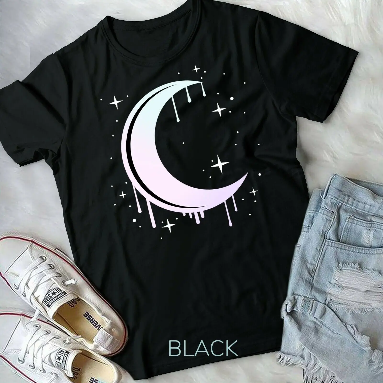 Pastel Moon Anime Kawaii Pastel Goth - Unisex Form T-Shirt