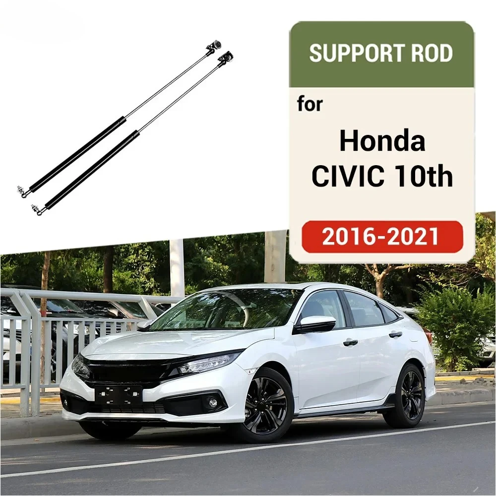For Honda Civic 10th 2016-2021 Car-Styling Refit Bonnet Hood Gas Shock Lift Strut Bars Support Rod Accessories