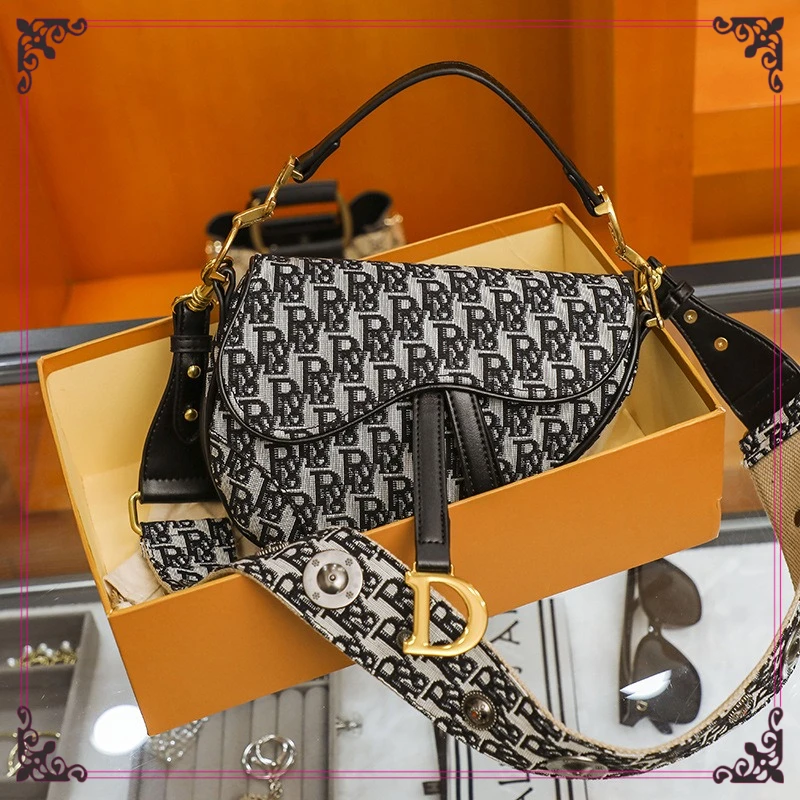 

Новинка 2024 года, женская сумка-седло для подмышек, женская сумка Tide премиум-класса с вышивкой, широкий плечевой ремень, универсальная модная сумка через плечо