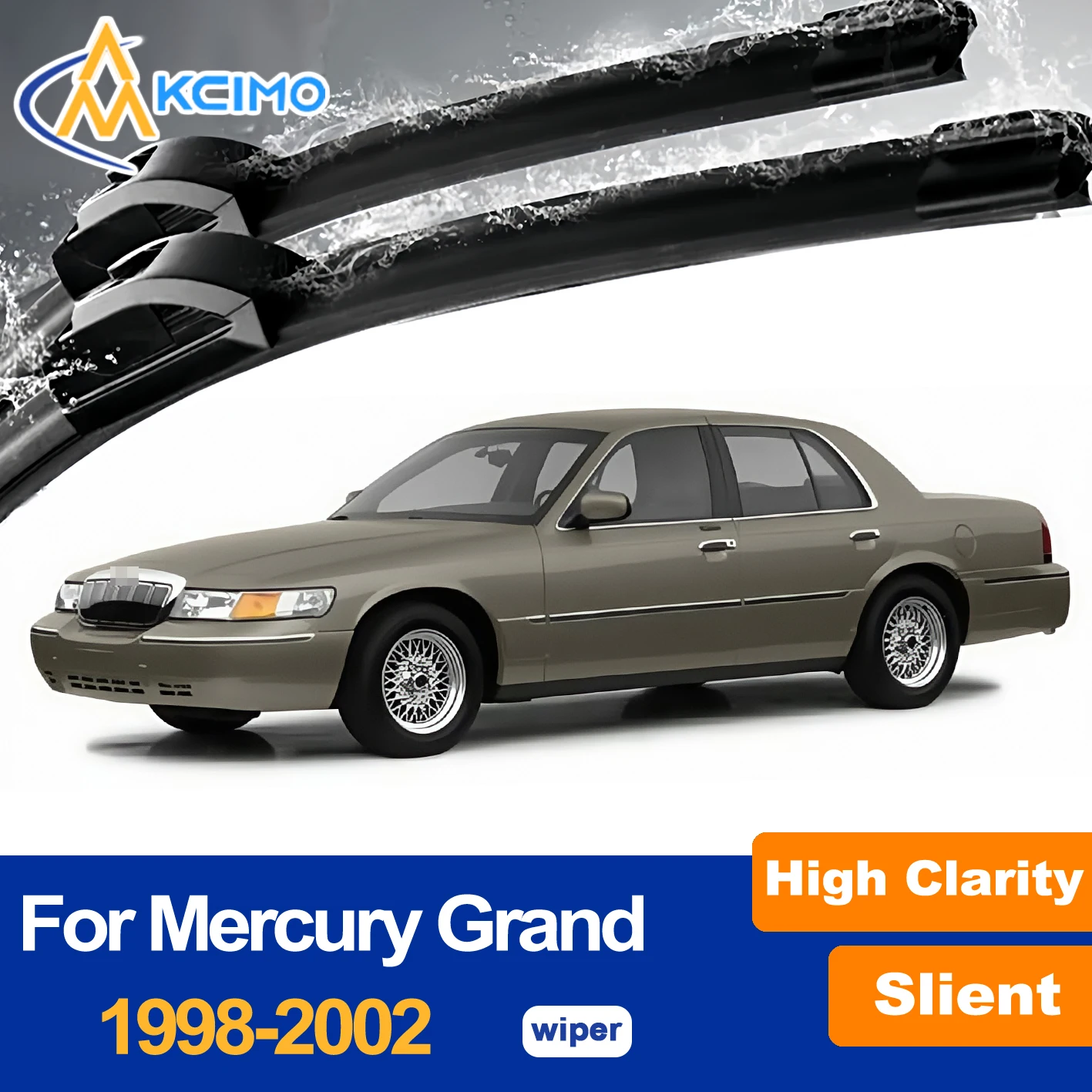 

Windshield Wipers For Mercury Grand Marquis 1998-2002 Front Wiper Blades Replacement (Pair) All-Season Rubber Easy Install