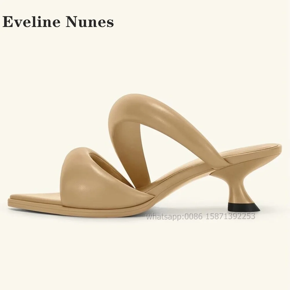 Wine-Glass Shallow Women Sandals Open Toe Solid Slip On Hollow Out Sexy Slides Casual Spicy Girl Luxury Shoes 2024 Trend Summer