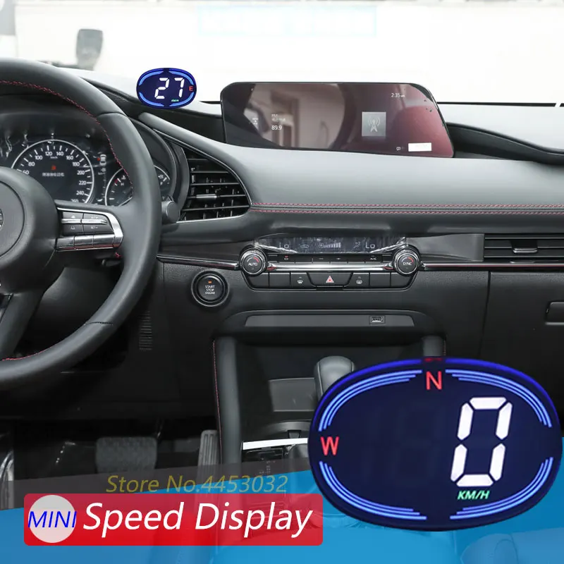 

Car HUD For Mazda 5 3 2 CX30 CX-9 CX-5 CX-8 Artez Axela GPS MPH KMH Digital Speedometer Compass Overspeed Alarm Accessories