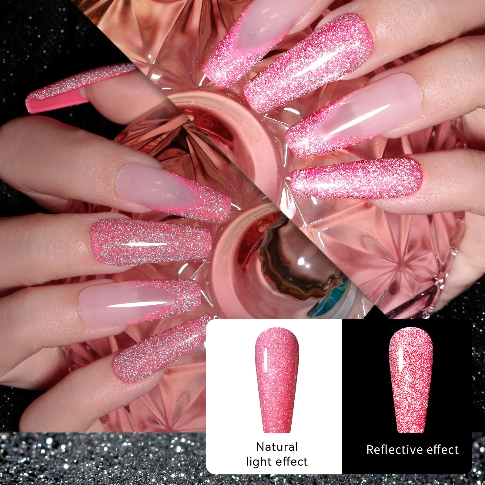 JTING 1 قطعة 15 مللي سوبر لامعة عالية الجودة عاكس بريق معطف فوقي هلام البولندية تأثيرات الماس #2