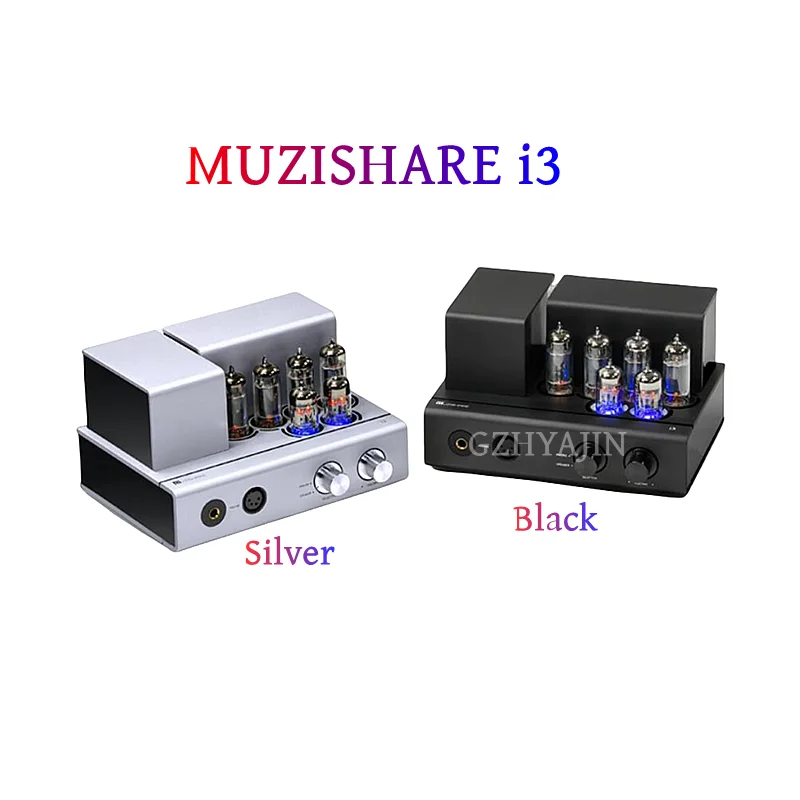 MUZISHARE i3 Vacuum Tube Power Amplifier22W*2 Headphone Amplifier Bluetooth HIFI Class A Fever Tube Amplifier 6H2N-EB*2 6P1*4