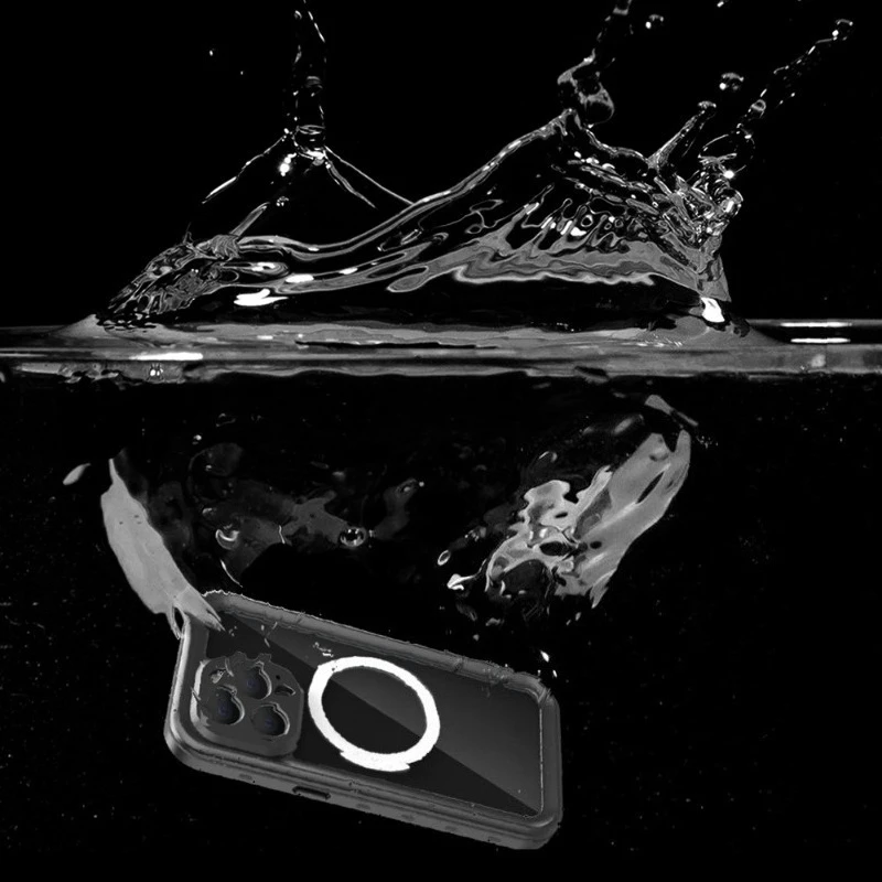New High-quality Full Sealed Clear IP68 Waterproof Case for IPhone 16 15  Pro Max Shockproof Cover Screen Protector
