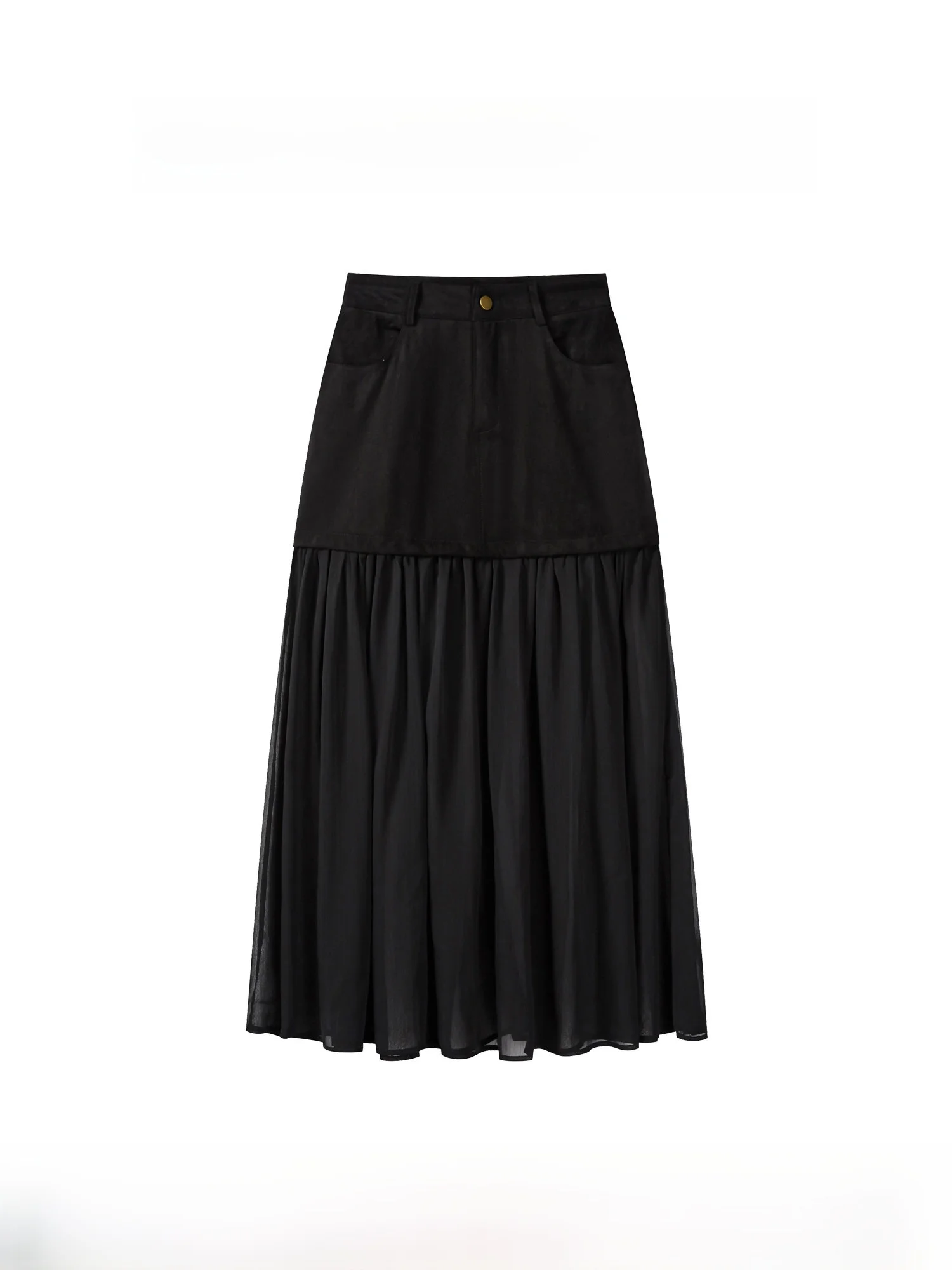 

Юбка женская Ele Me, дизайн для ранней осени, с завышенной талией, А-силуэт, повседневная, из полиэстера и спандекса