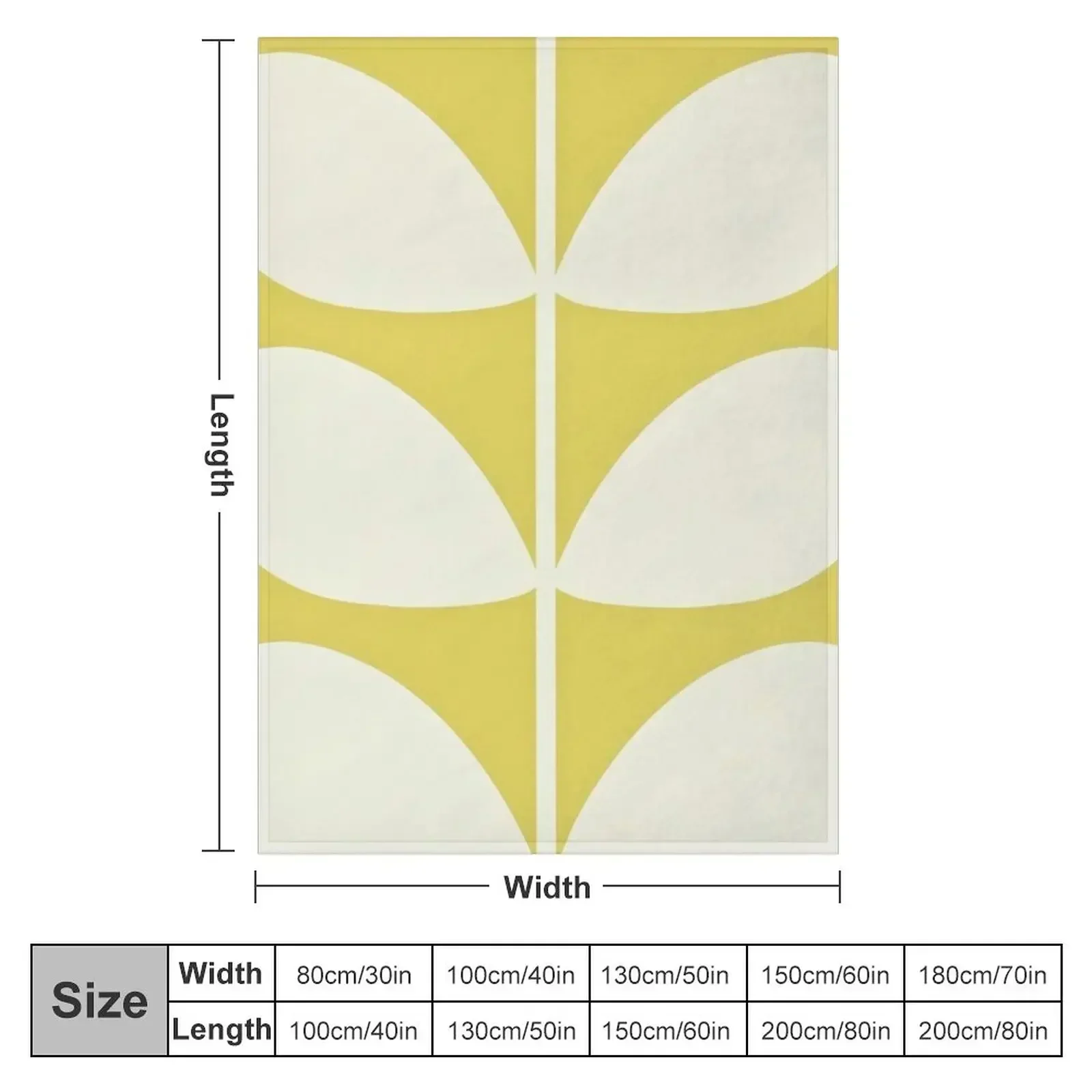Orla Kiely Multi Stem Dark Yellow Throw Blanket Thin cosplay anime Vintage Flannel Fabric Multi-Purpose Cute Plaid Blankets