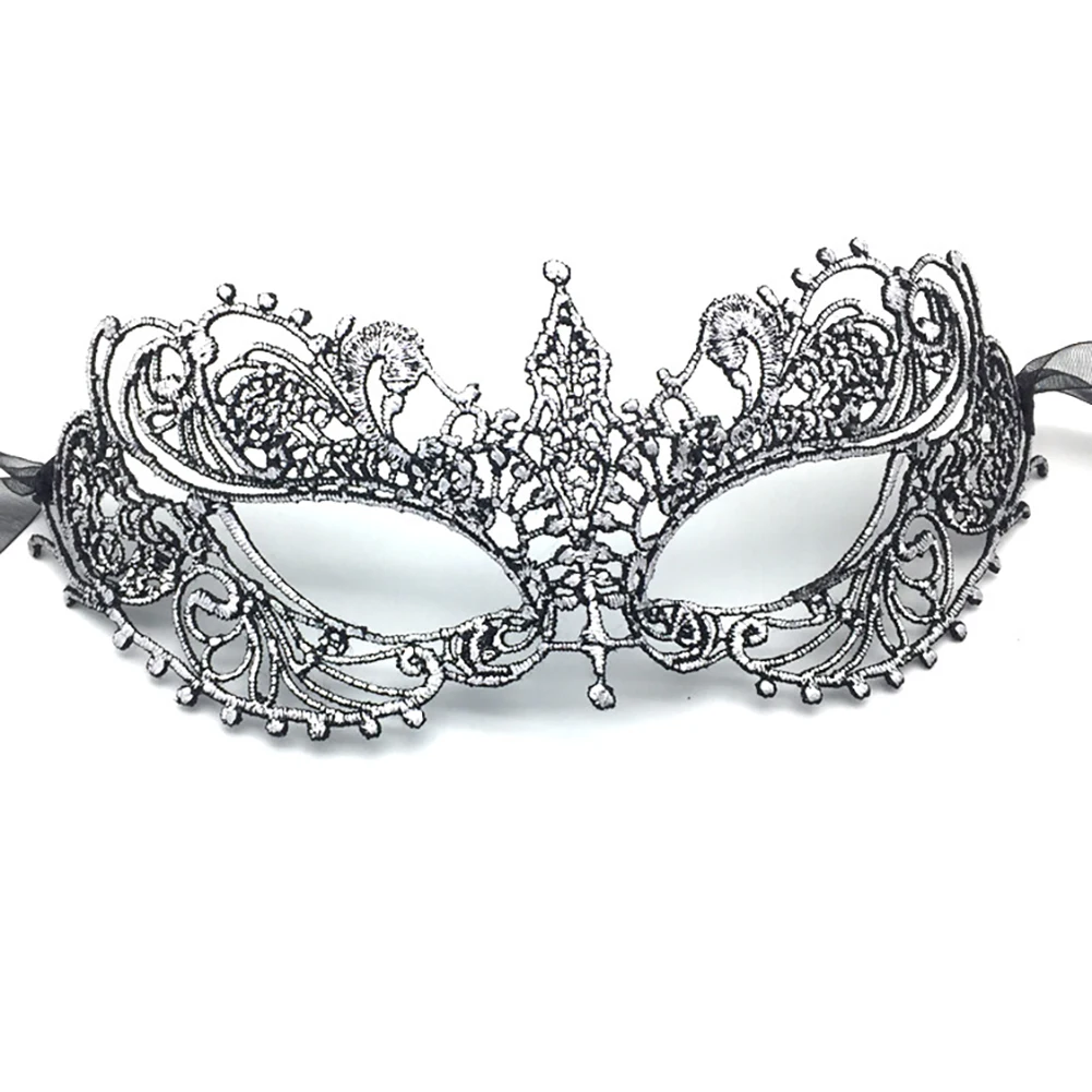 Masque facial en dentelle creuse pour femme, masque bronzant Tim, accessoires de RhCosplay, costume de reine de boîte de nuit, masque pour les yeux, fête de princesse, sexy