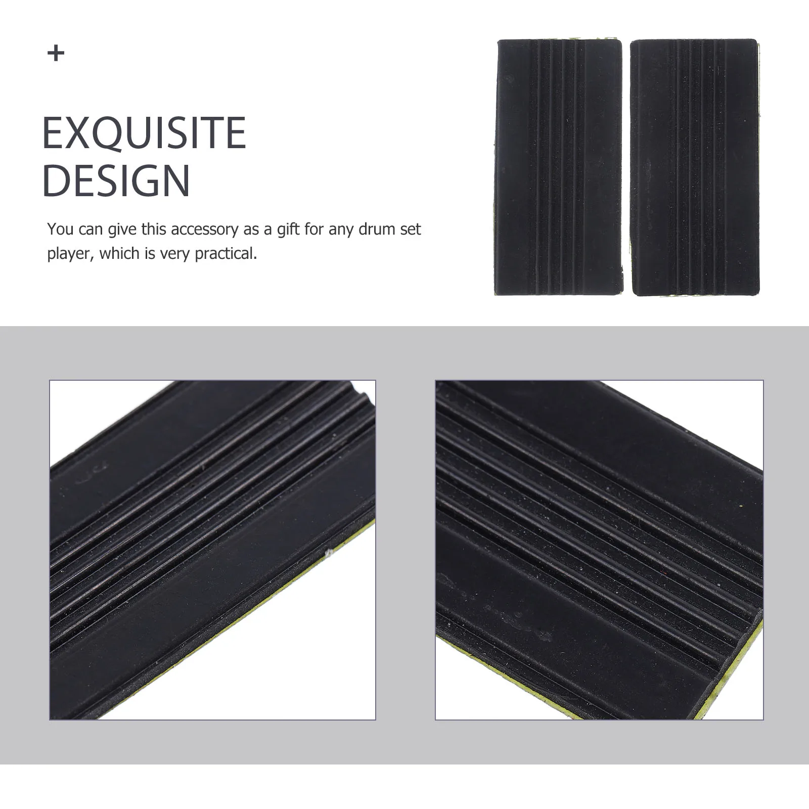 

Bass Drum Non slip Pad Lightweight Black Foot Pads Drum Hoop Guard Percussion Supplies Rubber Instrument