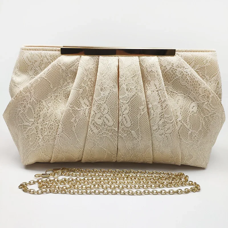 2023 New Lace Evening Bags Clutch Vintage  Bags Silver Luxury Handbags  Bolso Mujer Envelope Clutch Purse Female Messenger Bags