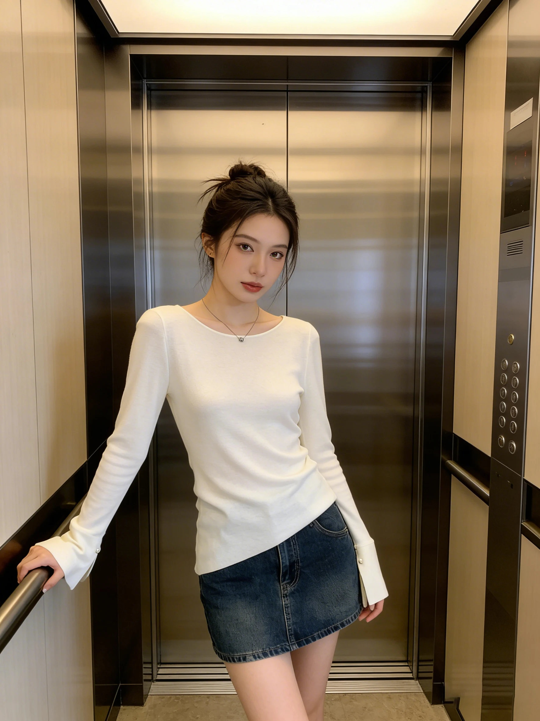 Spring Edition Pearl Split Bell Sleeve Knitted Sweater Women's Fashionable Top Comfortable Midweight Polyester Blend Long Sleeve view 4