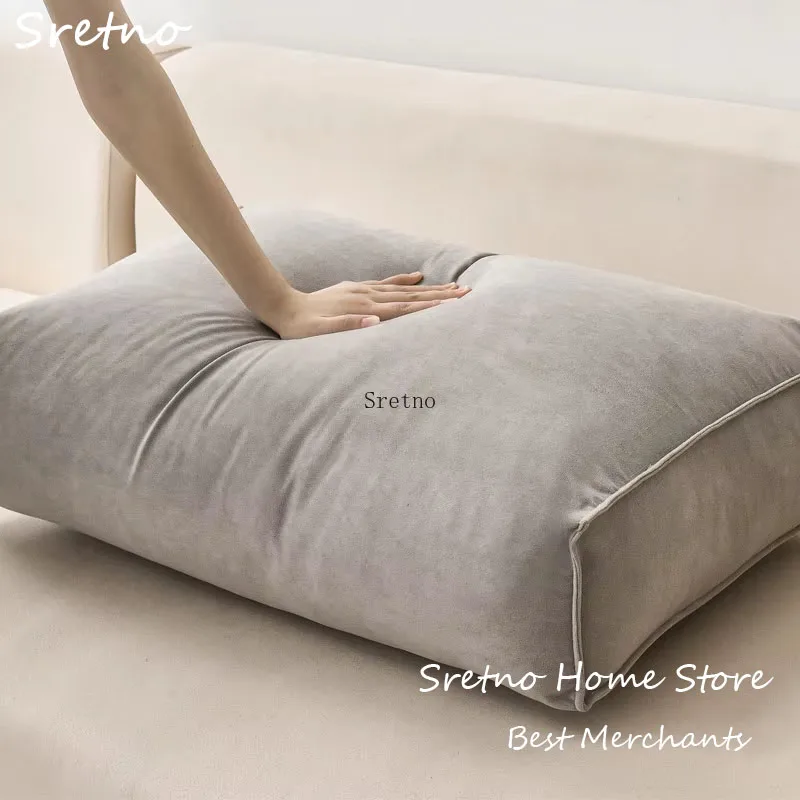 

SRETNO Multi Functional Square Sofa Cushions, Bed Headrests Pillows Tatami Mats Large Backrests Waist Pillows Floor Cushions