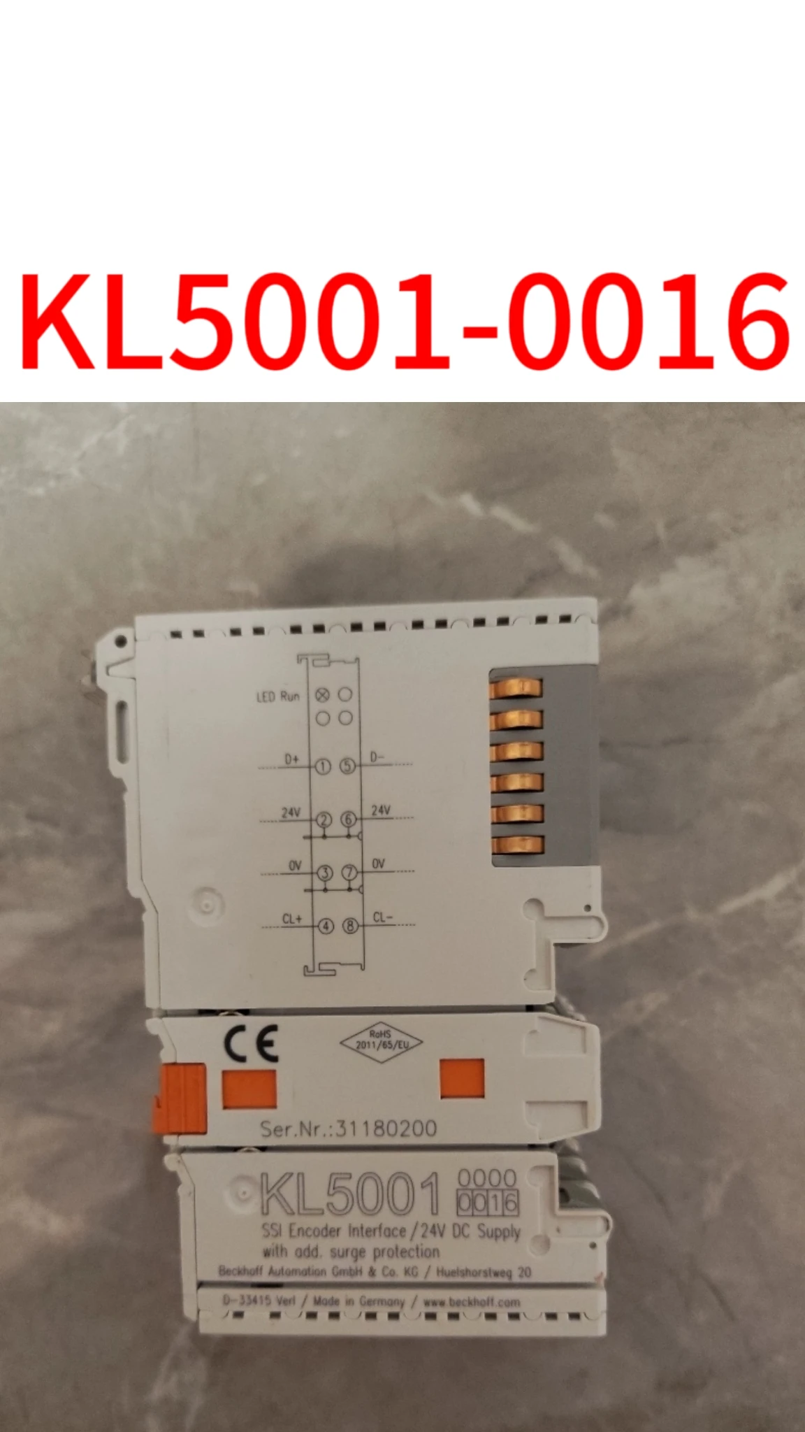 

Second-hand module KL5001-0016 test OK