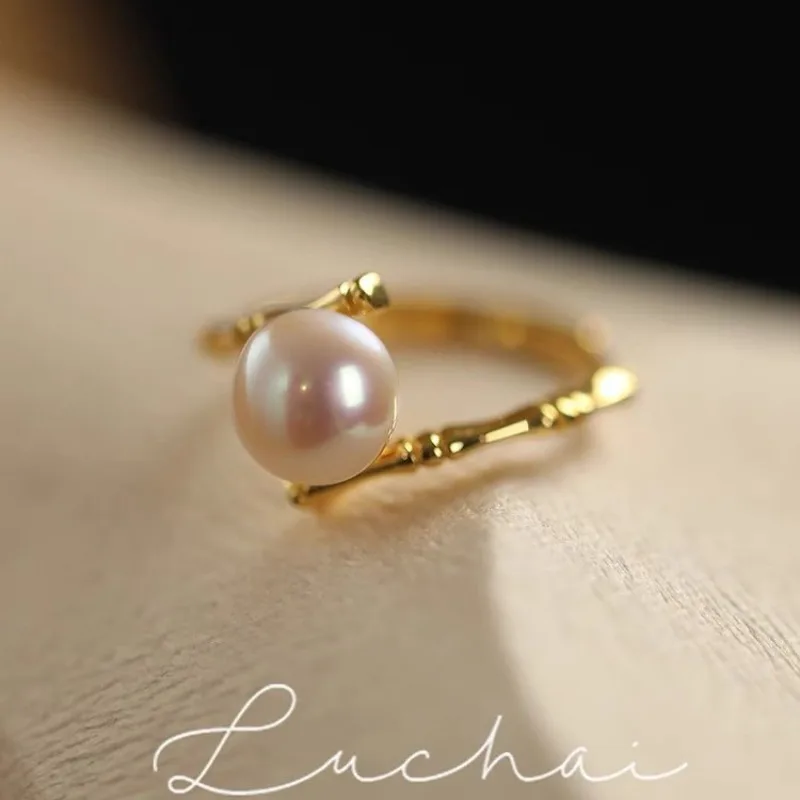 

Minimalist and Niche Pearl Ring Women's Fashion Ring Light Luxury Ring Fresh and Sweet Style