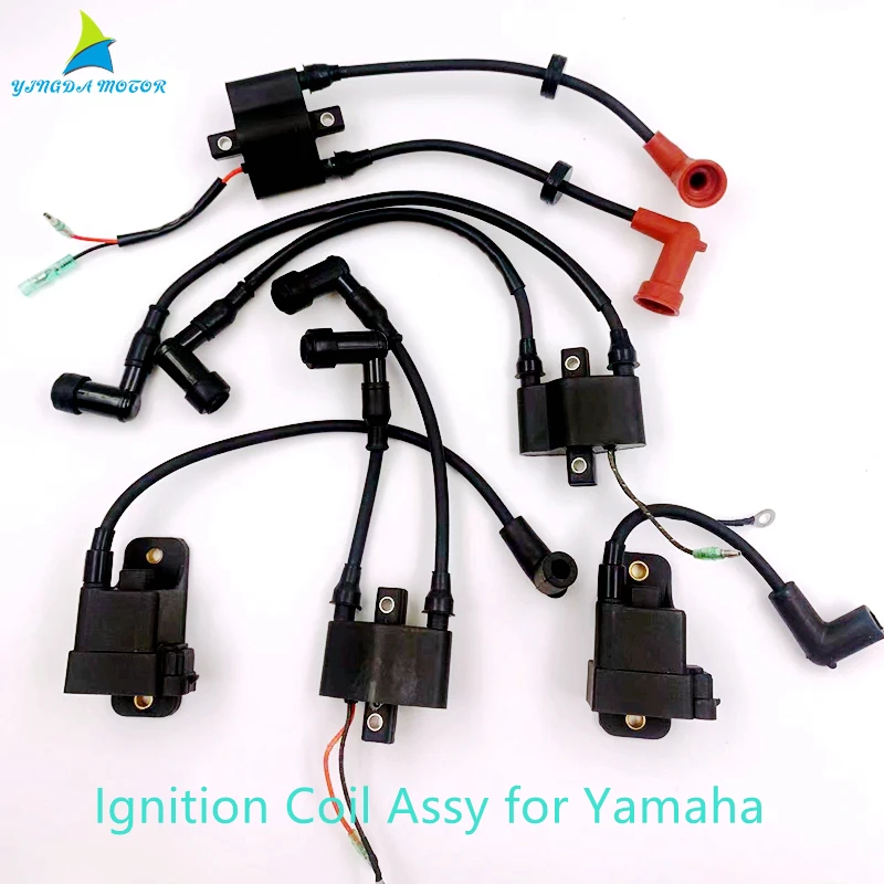 Boat Motor  Ignition Coil Assy For Yamaha Outboard 2 Stroke 2HP 3HP 4HP 5HP 9.9HP 13.5HP 15HP 20HP 25HP 30HP 40HP 50HP 60HP 85HP