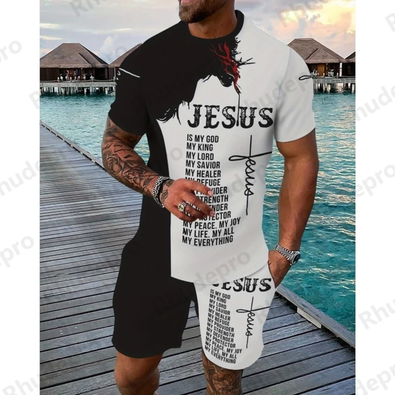 

Summer 2025 New Men's Suit 3D Printed Soft And Breathable Casual Wear Outdoor Wear Ensembles De Sport Tracksuit