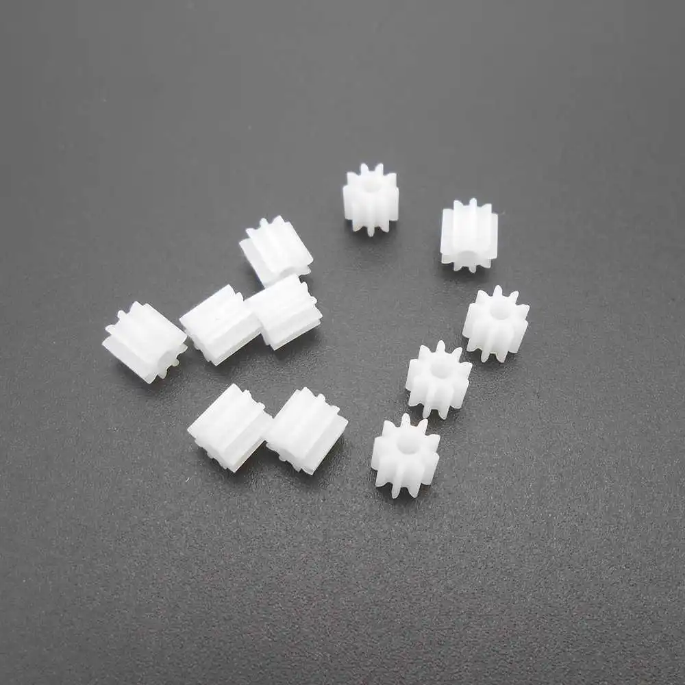 20Pcs/Lot 0.5M 9T2A 9 Teeth Plastic Spur Gear Pinion 0.5 Modulus T=9 Bore Hole Aperture 2MM 1.95MM 5MMX5.5MM 92A 0.5 Mod *FD222