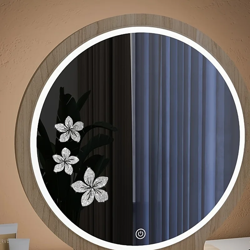3pcs Three Beautiful Flowers Sticker Sets Shimmering Reflective Decorative Stickers for Home Windows Glass Makeup Mirrors
