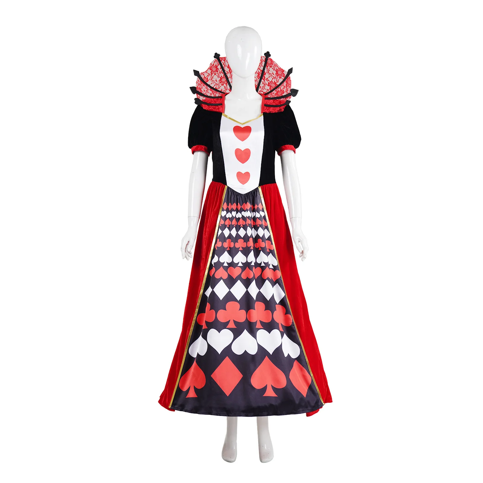 

Alice In Wonderland Cosplay Costume Red Queen Character Performance Dress Stage Costume Evening Dress Skirt