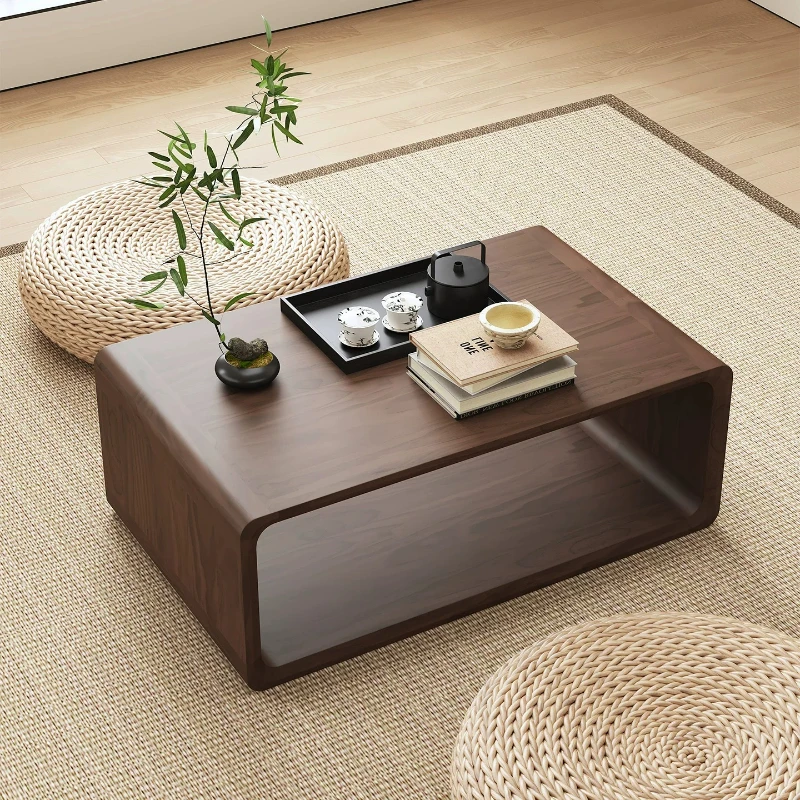 Table Basse Minimaliste pour Salon, Nouvelle Table Basse Chinoise en Bois Massif Pur, Table Basse Simple de Style Tatami Japonais