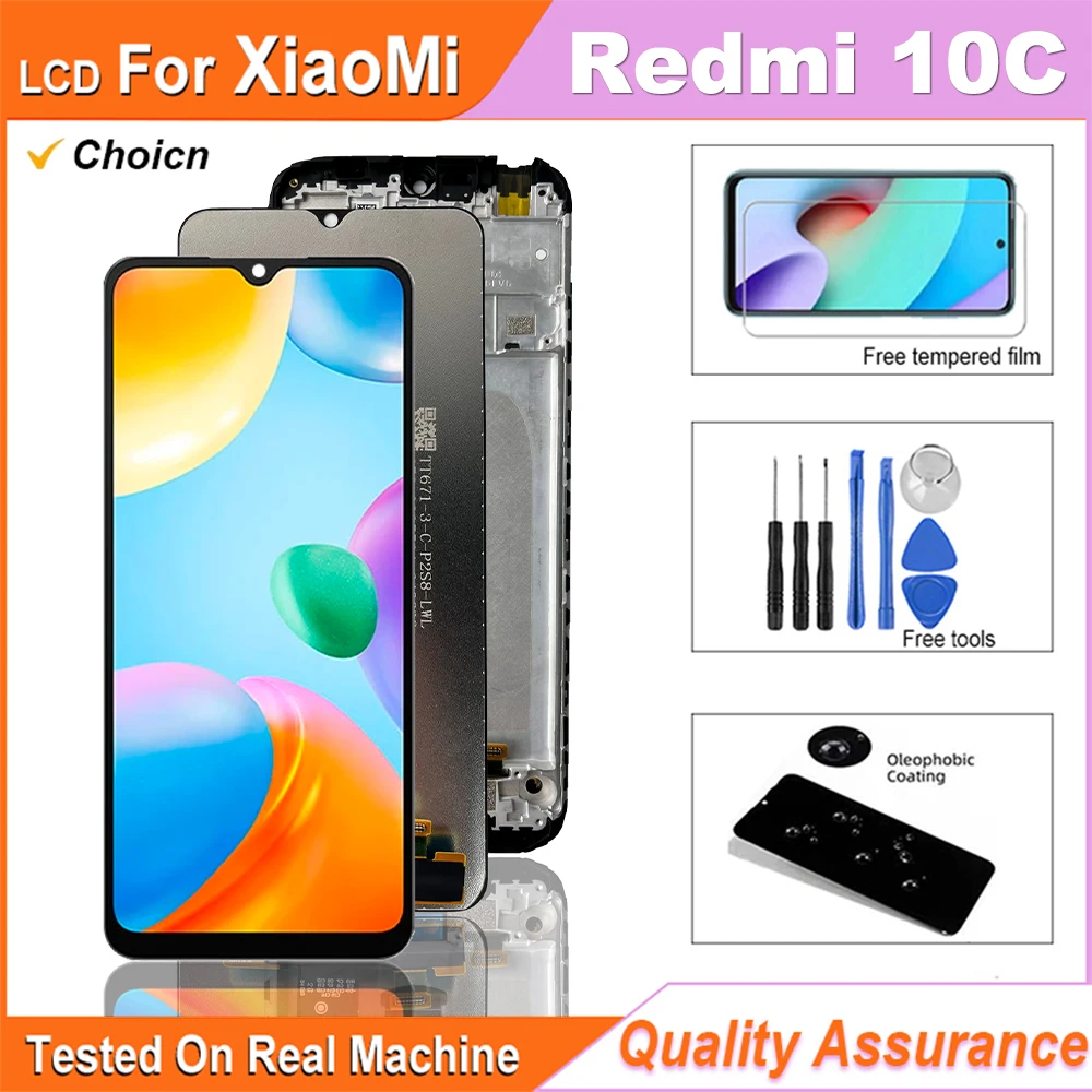 6.71" 10C LCD For Xiaomi Redmi 10C LCD Touch Screen Digitizer Assembly Replacement Parts For Redmi 10C LCD 220333QAG Display