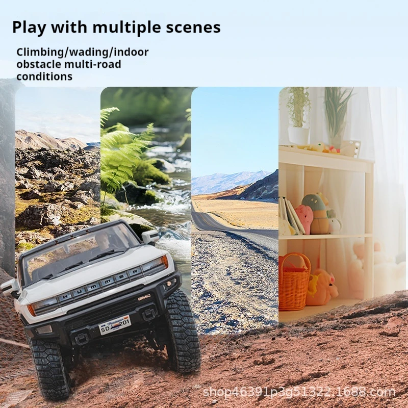 Fms 1/18 Fcx18 Hummer Ev 514up RC Car Simulation Climbing Model, 4wd Off-Road Vehicle, 514 up Truck, 2 Speed Transmission Toys