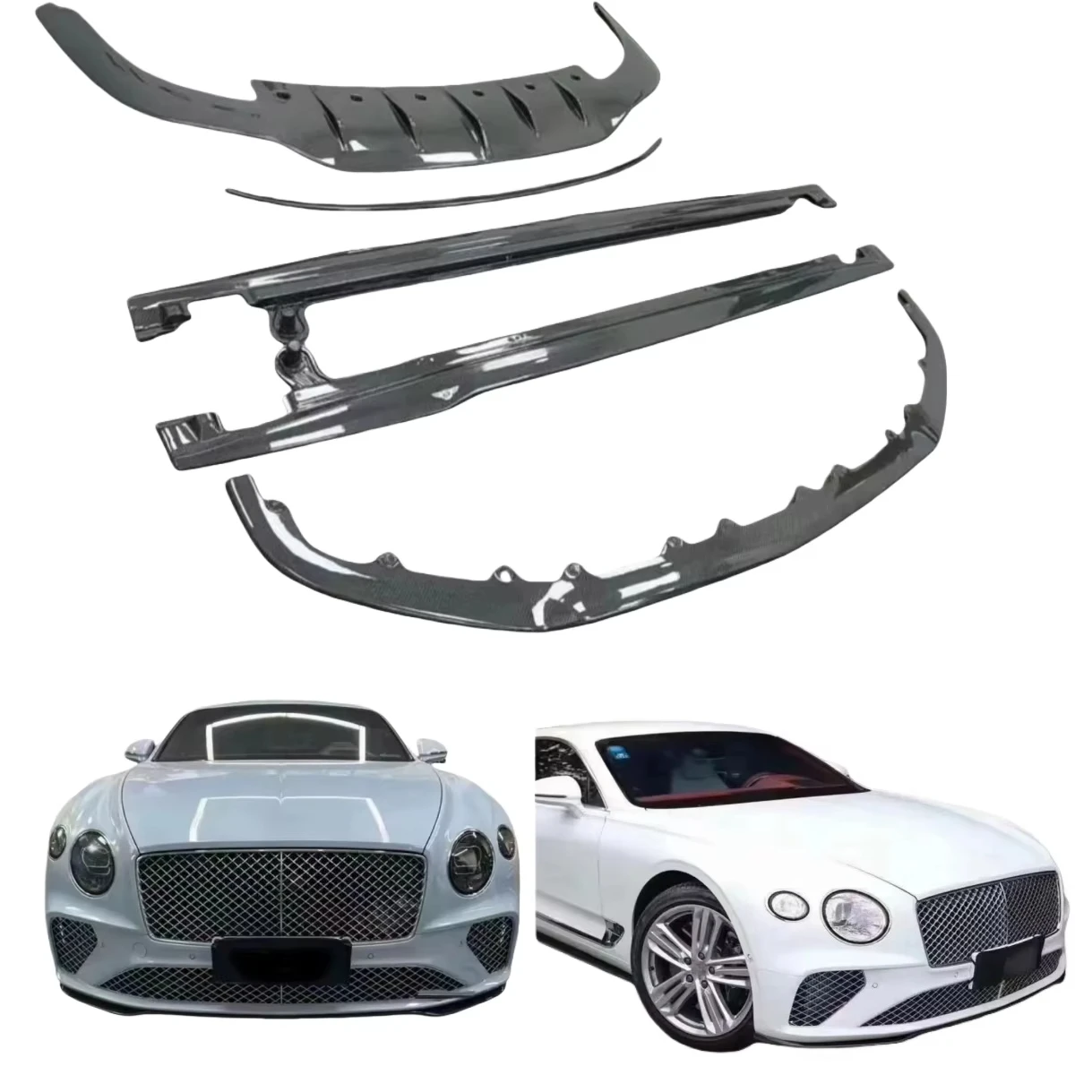 XIN WEI for Bentleys Continental GT 2003-2004 Body Kit Modification Side Skirts Front/Rear Spoilers Diffuser Bumper Air Dams