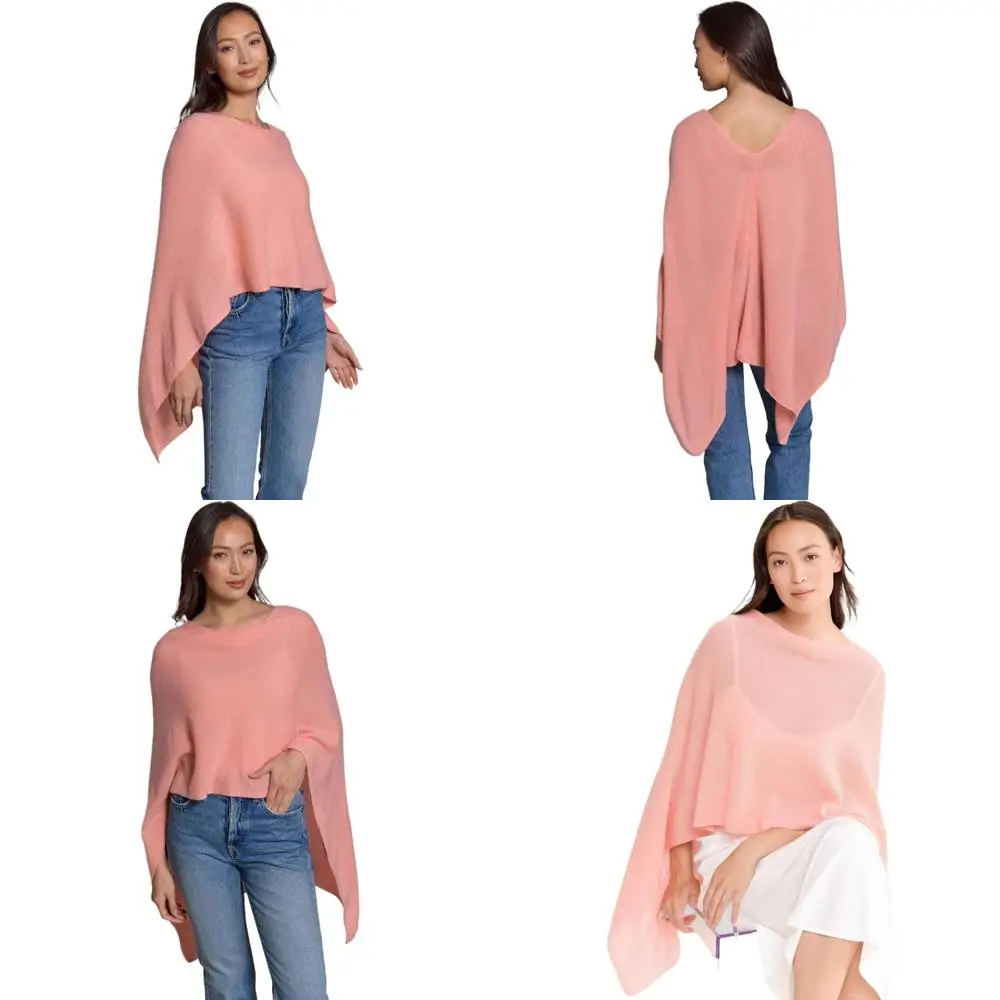 

100% Cashmere Luxe Poncho - Lightweight, Soft, Cozy Dress Topper - Versatile Cashmere Wrap - Perfect Gift for Her