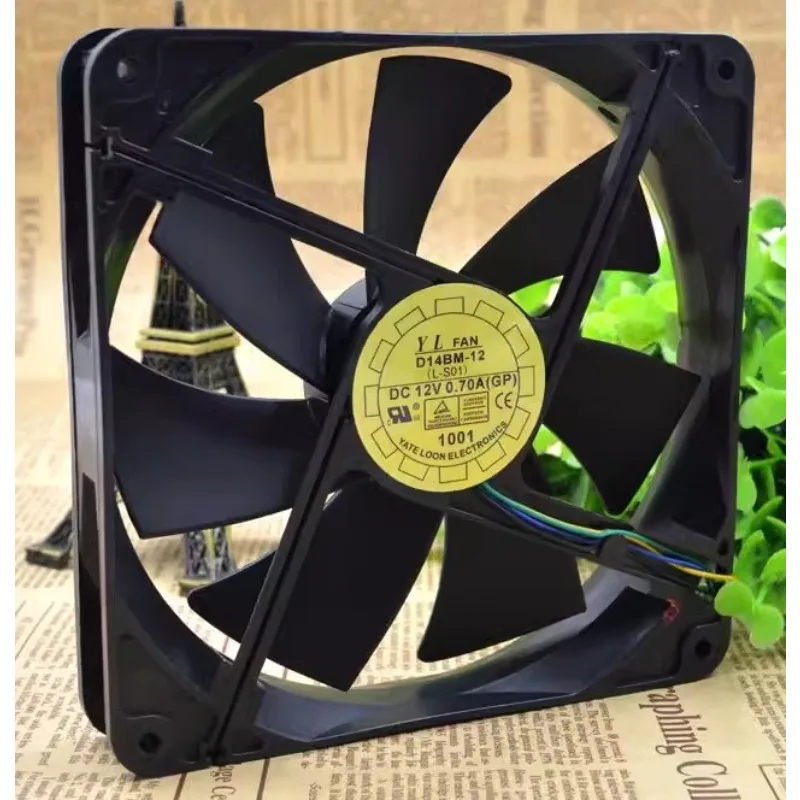 New Cooler Fan for YL D14Bm-12 14CM 14025 12V 0.70A Dual Ball Power Supply PWM Cooling Fan 140*140*25MM