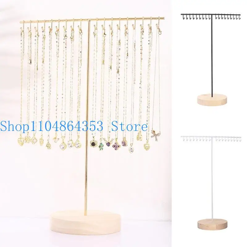 

652F Space Saving Iron Necklace Hanger with Base for Personal Jewelry Collection