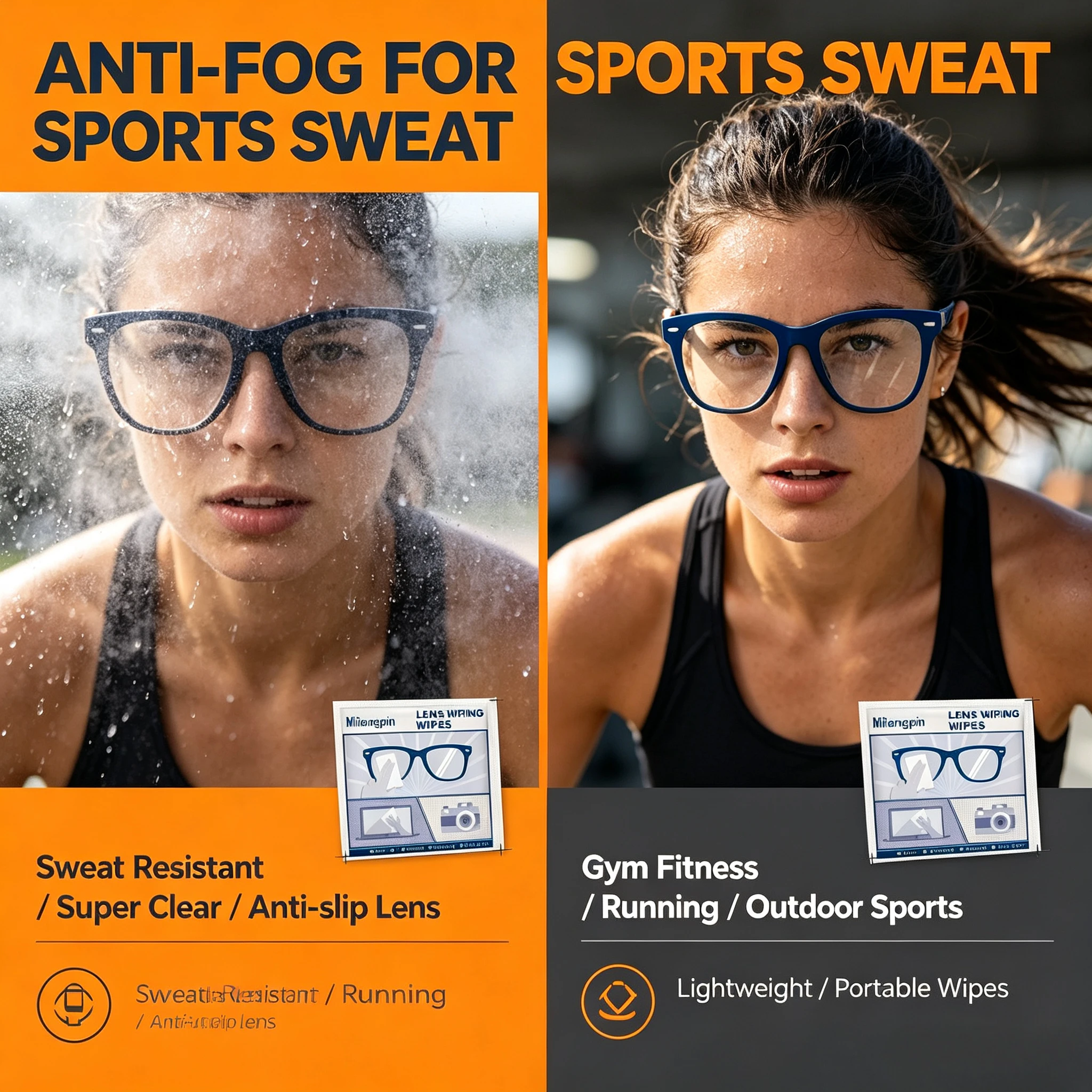 Portable Anti-fog and Anti-dust Cleaning Wipes for Glasses; a Single Sheet Provides Long-lasting Water-spot-free Lenses. image 5