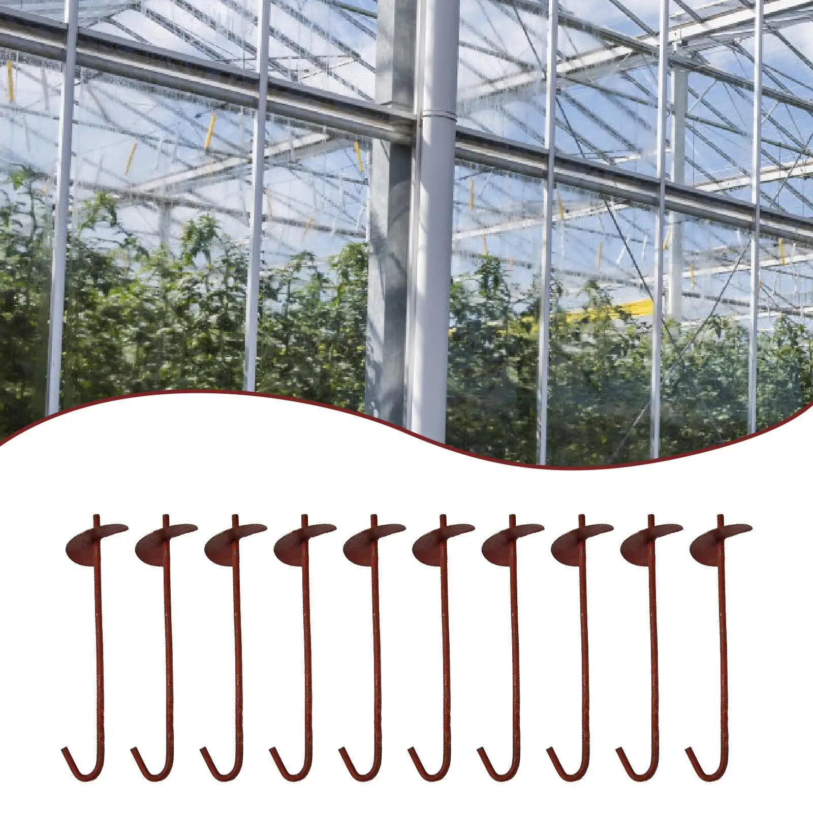 

10x Greenhouse Ground Anchor Stakes Tent Stakes for Outdoor Canopy Shed