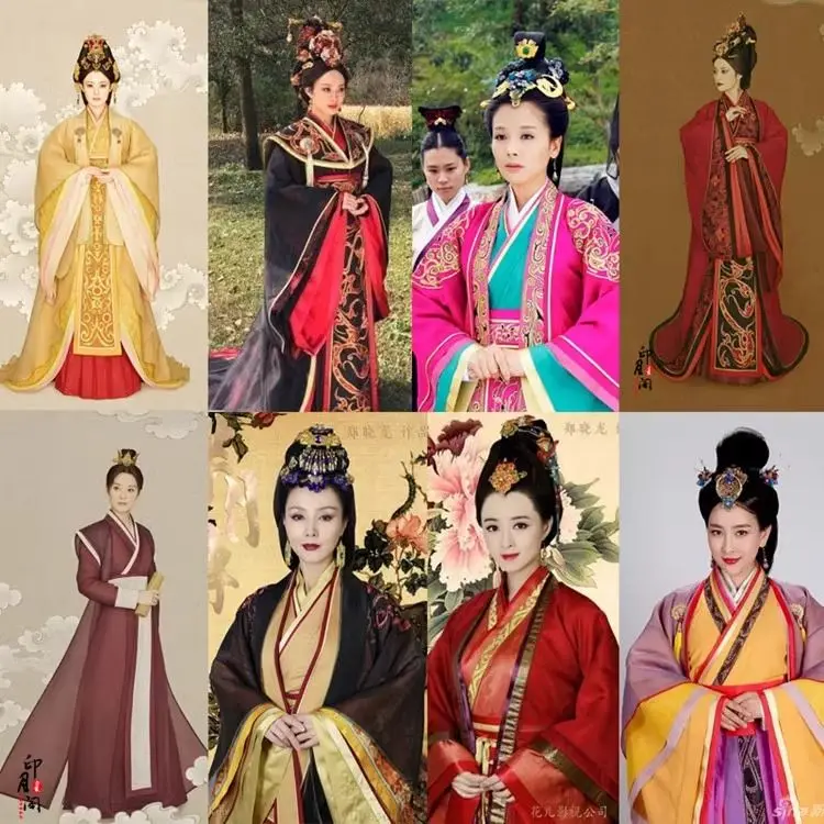 Film and television costume, Mi Yue's biography, the same ancient costume, Hanfu, Empress Dowager's attire, Empress Dowager's