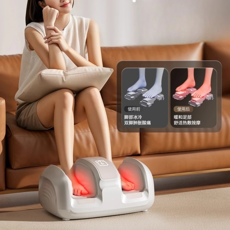 Foot Massager with Deep Tissue Massager Improves Circulation Blood Flow Through Kneading Movements Heat Massage- Plantar Fascia