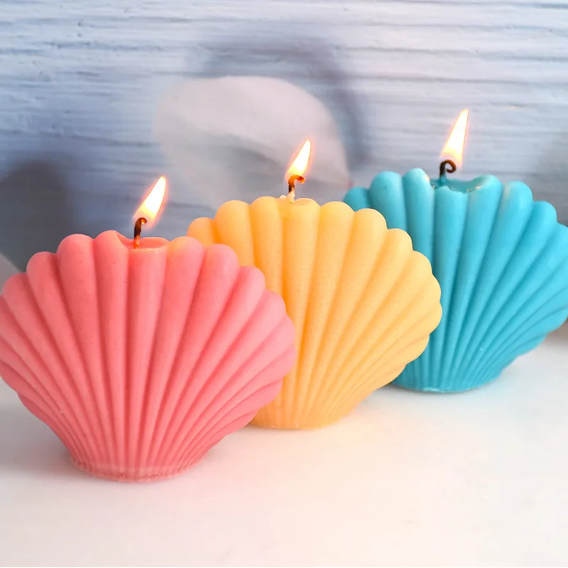 

Ocean Shell Candle Silicone Mold DIY Geometric Shell Aromatherapy Candle Gypsum Craft Making Tools Home Decoration Crafts Gifts