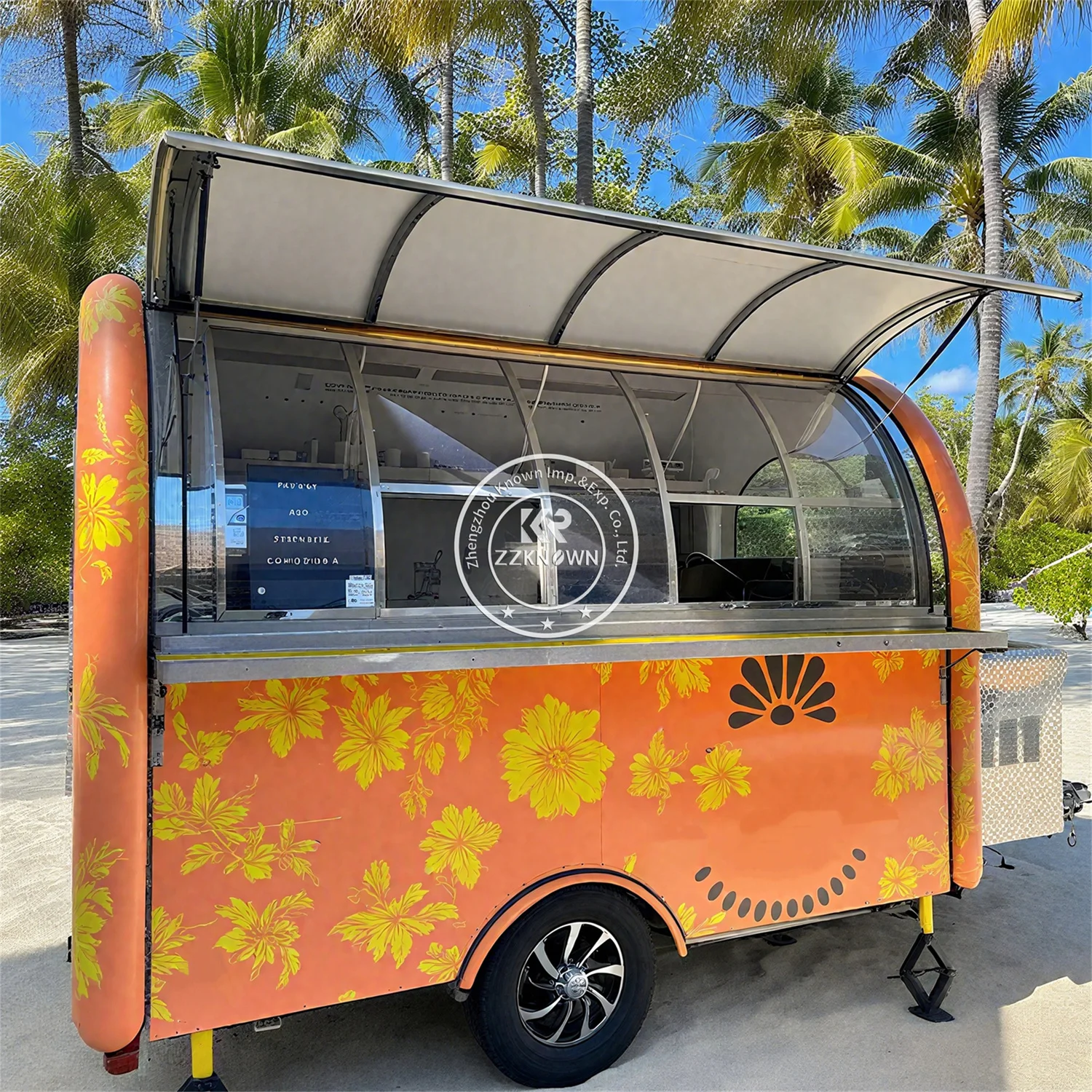 

Concession Food Trailer Fully Equipped Catering Snack Cart Street Mobile Ice Cream Fast Food Truck Trailer With Full Kitchen