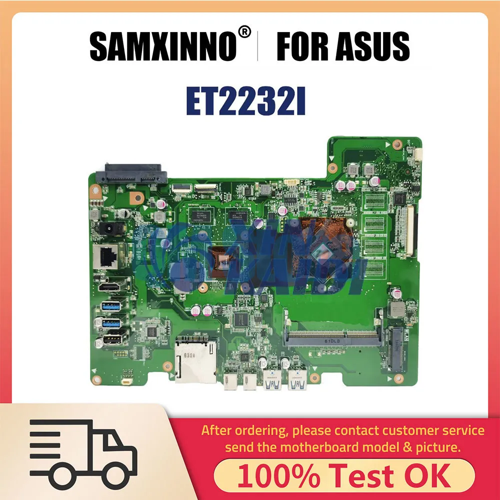 

Laptop Mainboard For Asus ET2232IET2232I Notebook Motherboard with J1800 CPU V1G DDR3 Systemboard Fully Tested OK